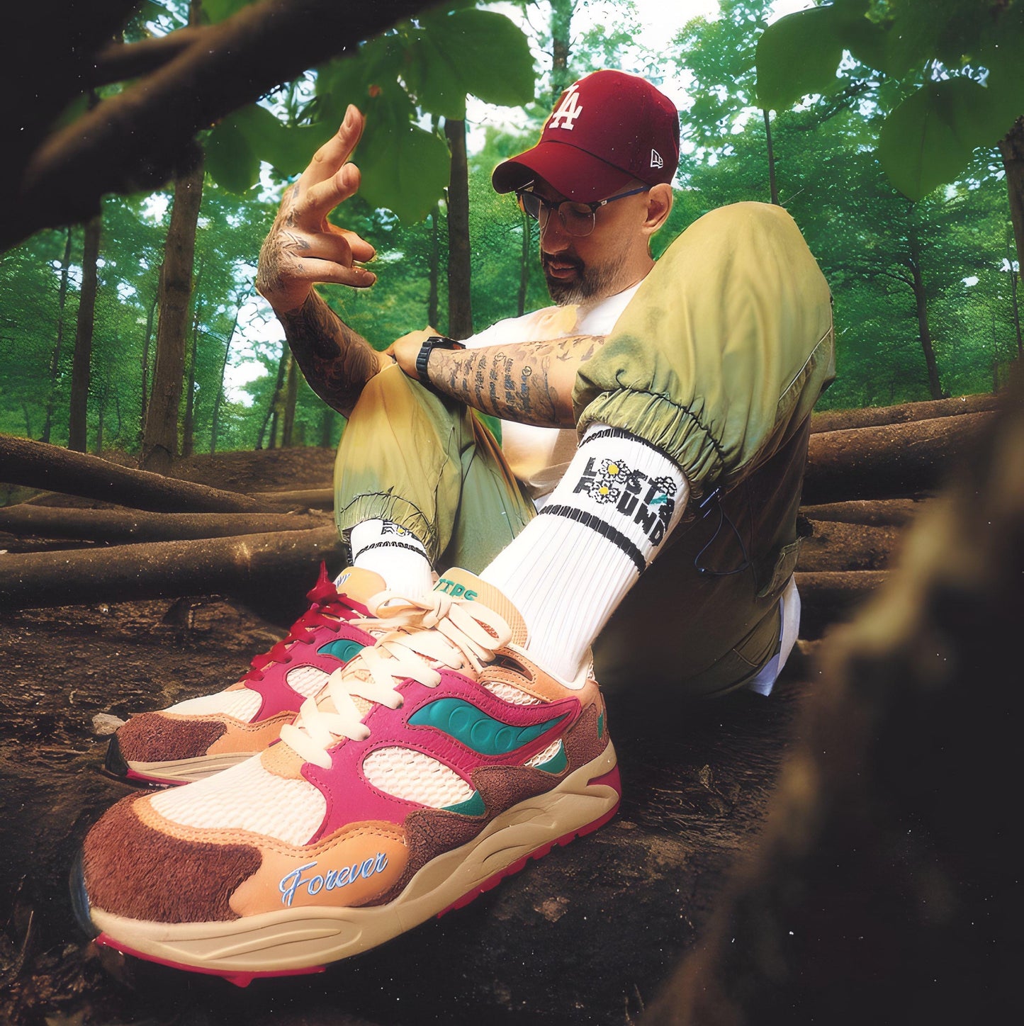 Love Life Crew Socks - White